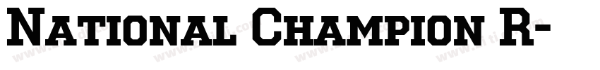 National Champion R字体转换 National Champion R字体转换